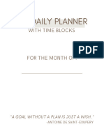 Daily Planner With Time Blocks