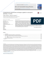 Computational Optimization Techniques Applied To Microgrids