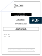 archMATHS P2 GR10 QP NOVEMBER 2020 - Afrikaans