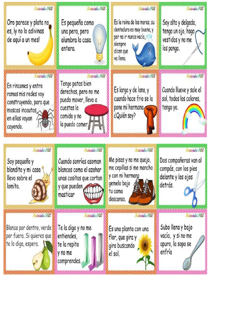 Adivinanzas para Niños | PDF