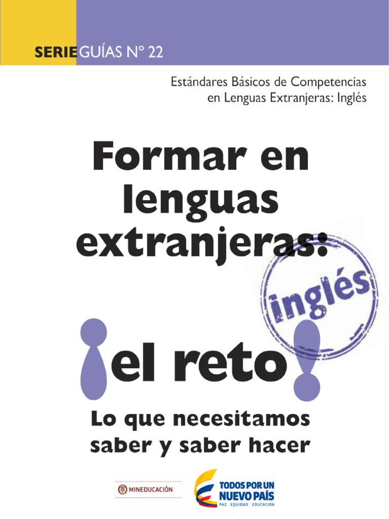 Estándares de Inglés en Colombia | PDF | Multilingüismo | Comunicación ...