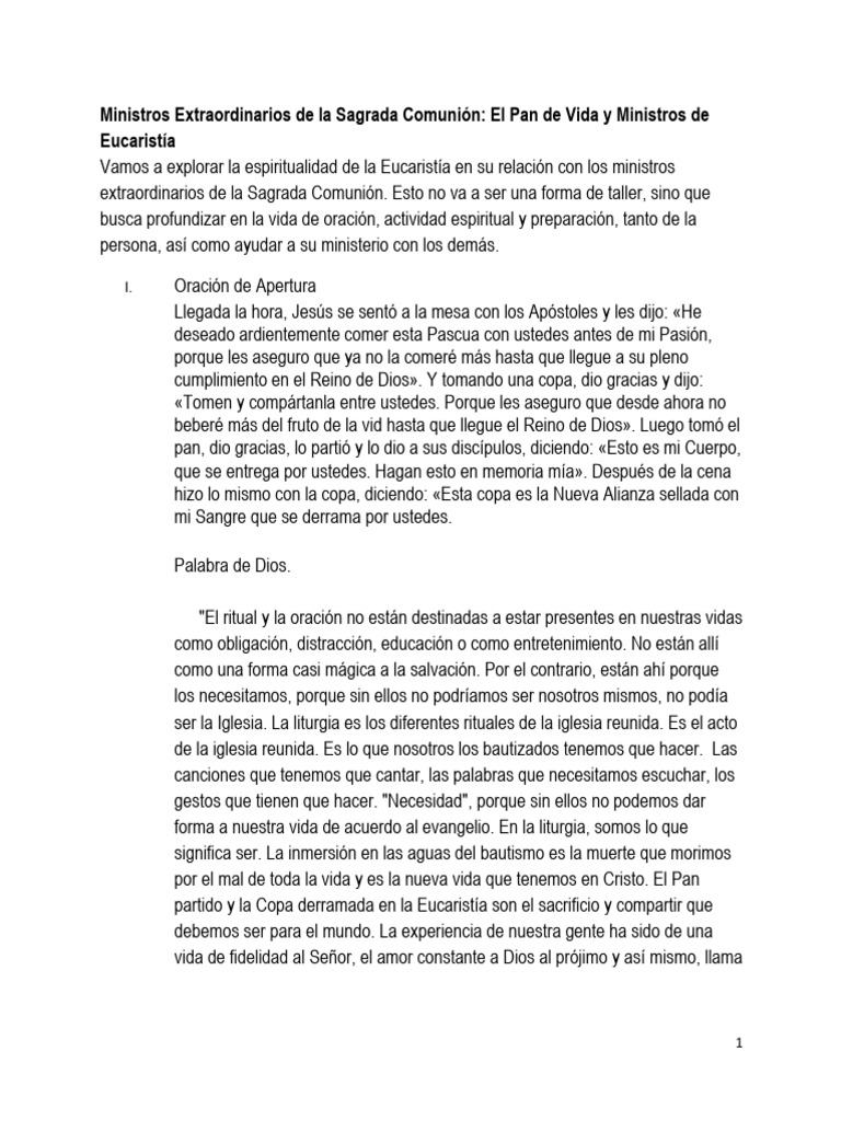 El Pan de Vida y MESC Charles Matt A9 Handout SPANISH PDF