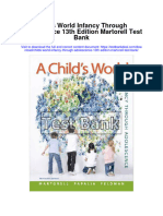 Childs World Infancy Through Adolescence 13th Edition Martorell Test Bank