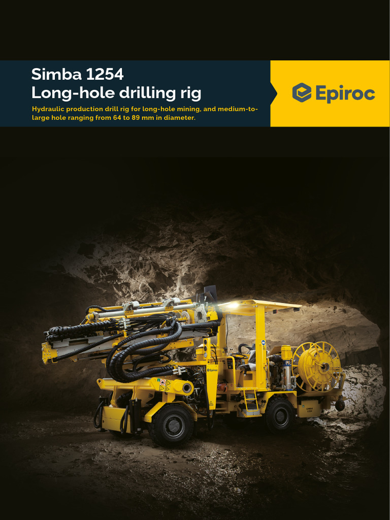 Simba 1254 Drill Rig Specifications | PDF | Drill | Pump