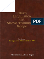 Clave Linguistica Del Nuevo Testamento Griego Completo Fritz Reinecker y Cleon Rogers PDF