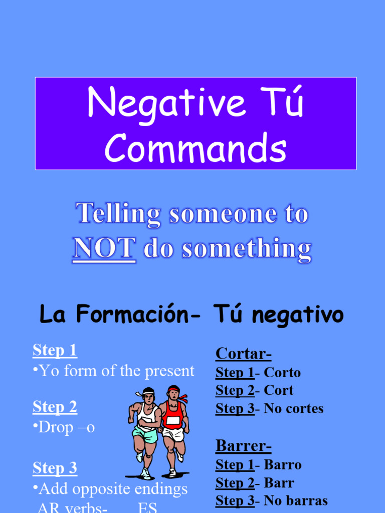 Negative Commands 2 | PDF