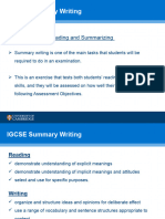IGCSE Summary Writing