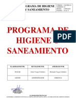 Phs-Programa de Higiene y Saneamiento