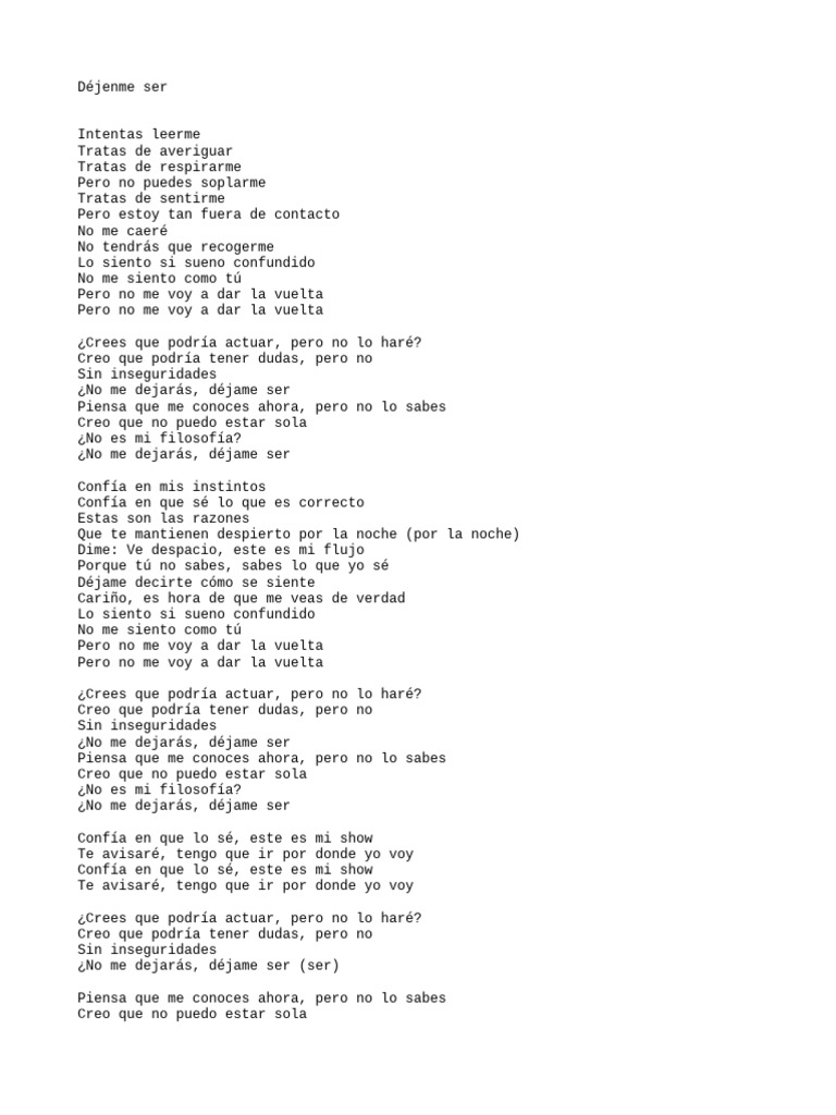 Britney spears let me be letra en espa ol pdf