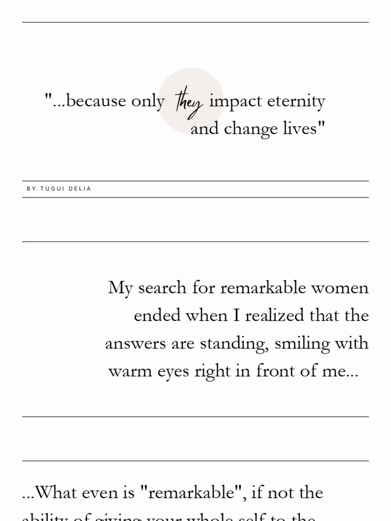 Remarkable Women by Tugui Delia | PDF