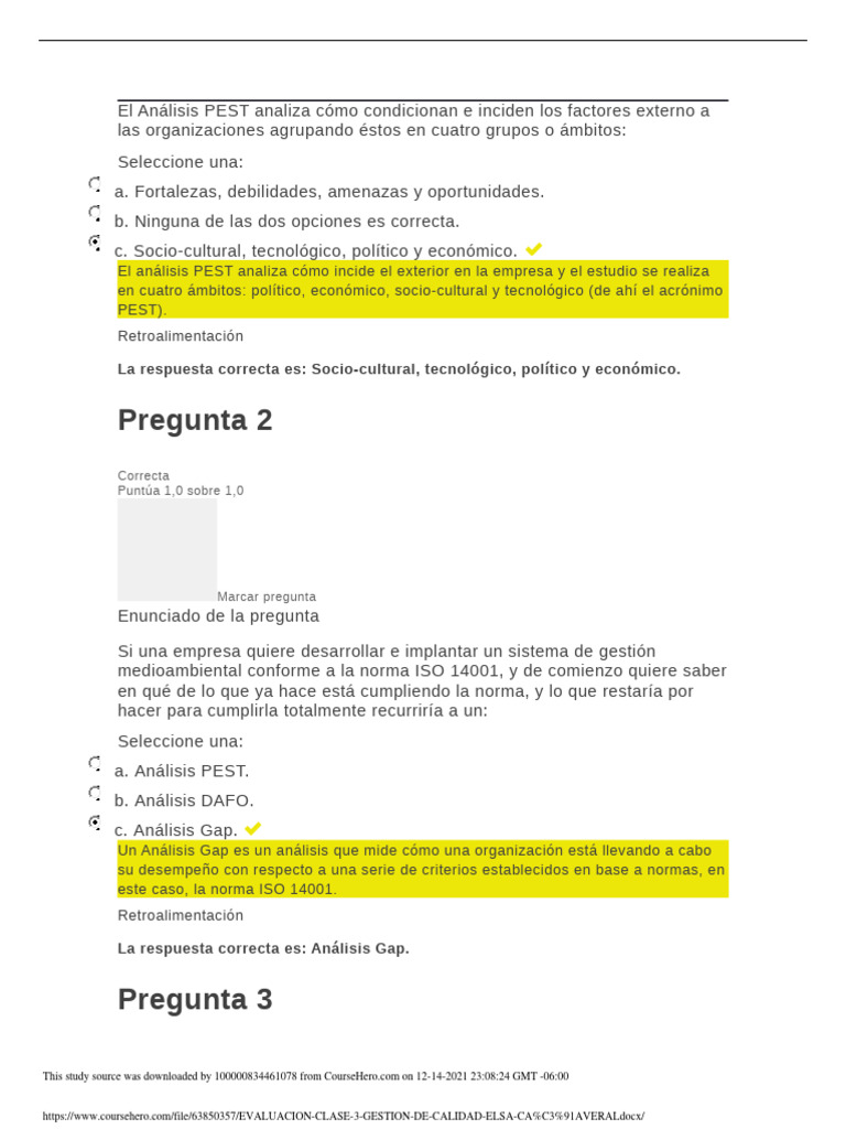 evaluacion-clase-3-gestion-de-calidad-elsa-ca-averal-pdf-business