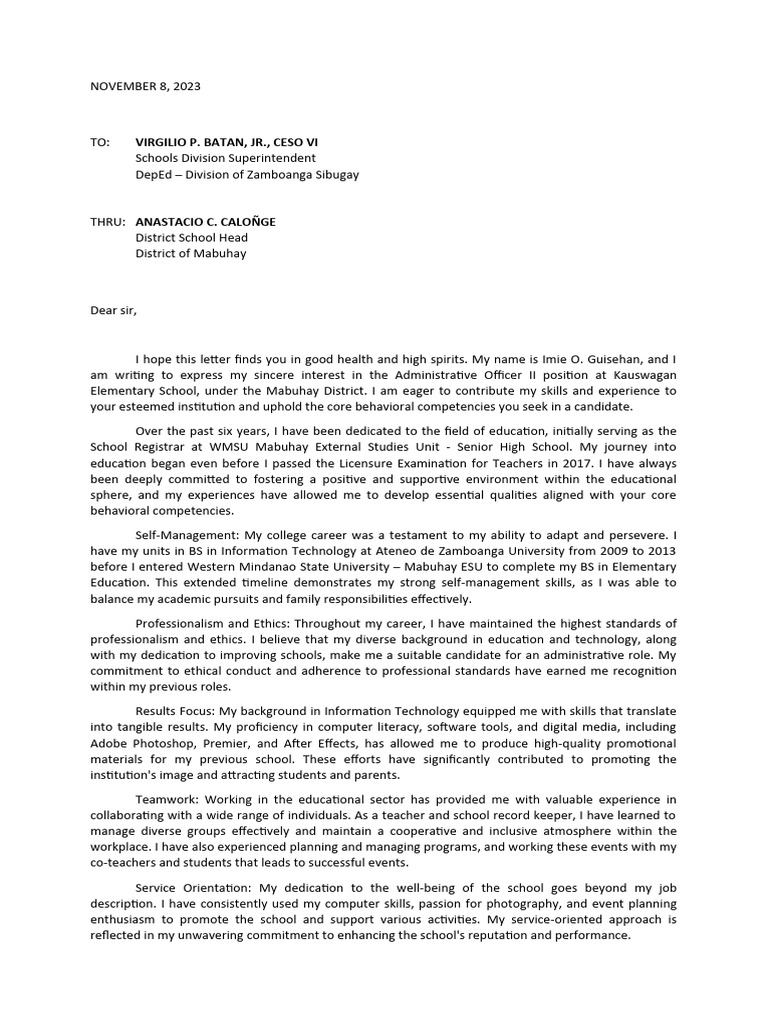 Letter Of Intent DepEd PDF Literacy Learning