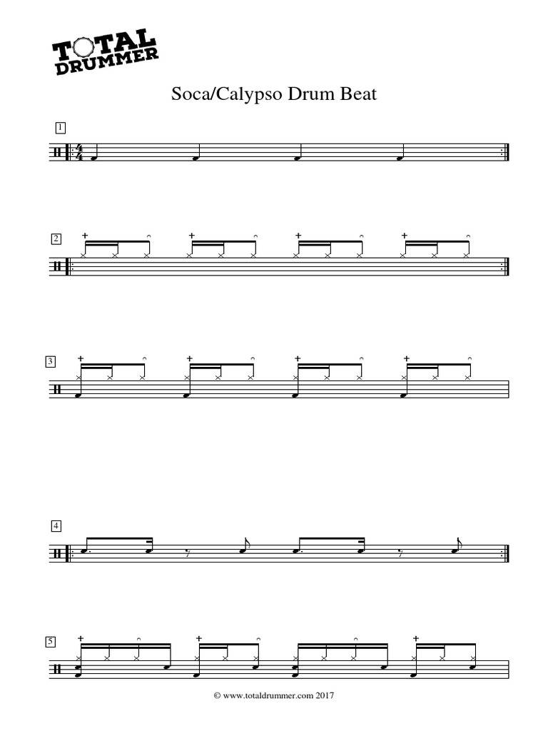 Soca Calypso Drum Beat PDF