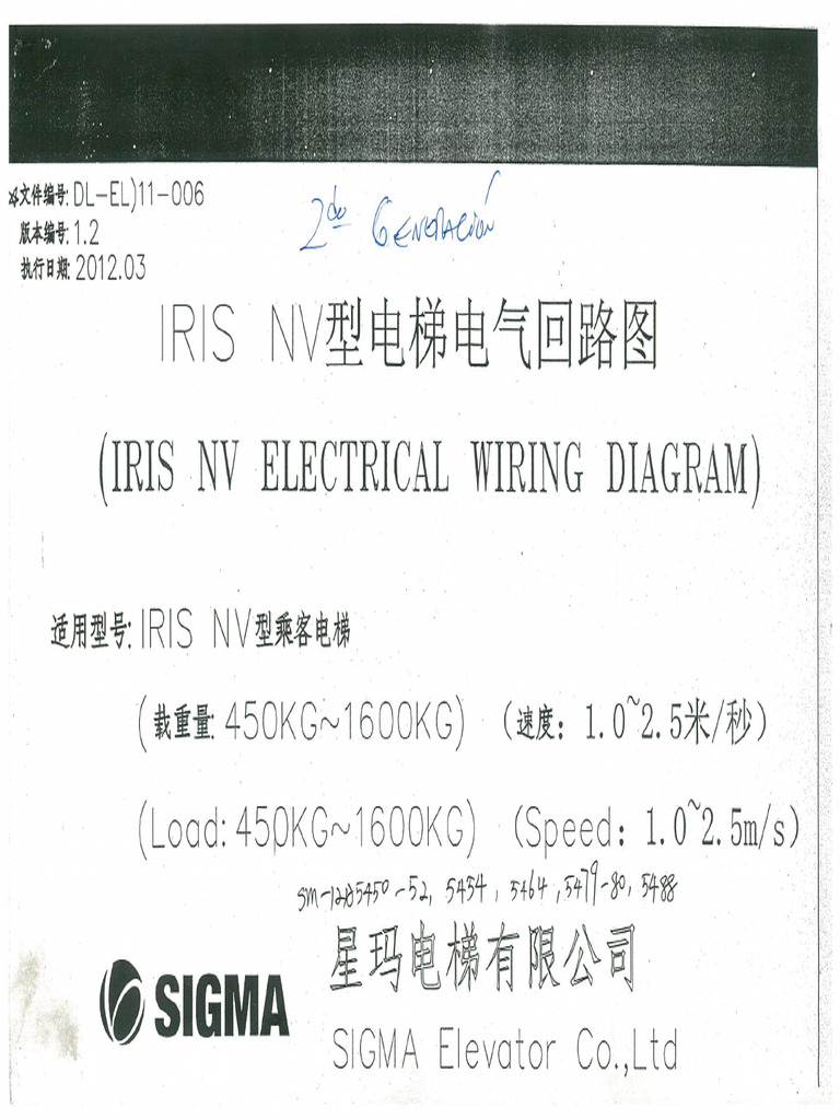 Otis Sigma Iris Nv Diagramas Pdf