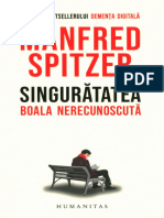 Spitzer, Manfred - Singuratatea. Boala Nerecunoscuta - CTRL