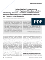 Pressman Et Al 2021 Distinguishing Behavioral Variant Frontotemporal Dementia From Primary Psychiatric Disorders A