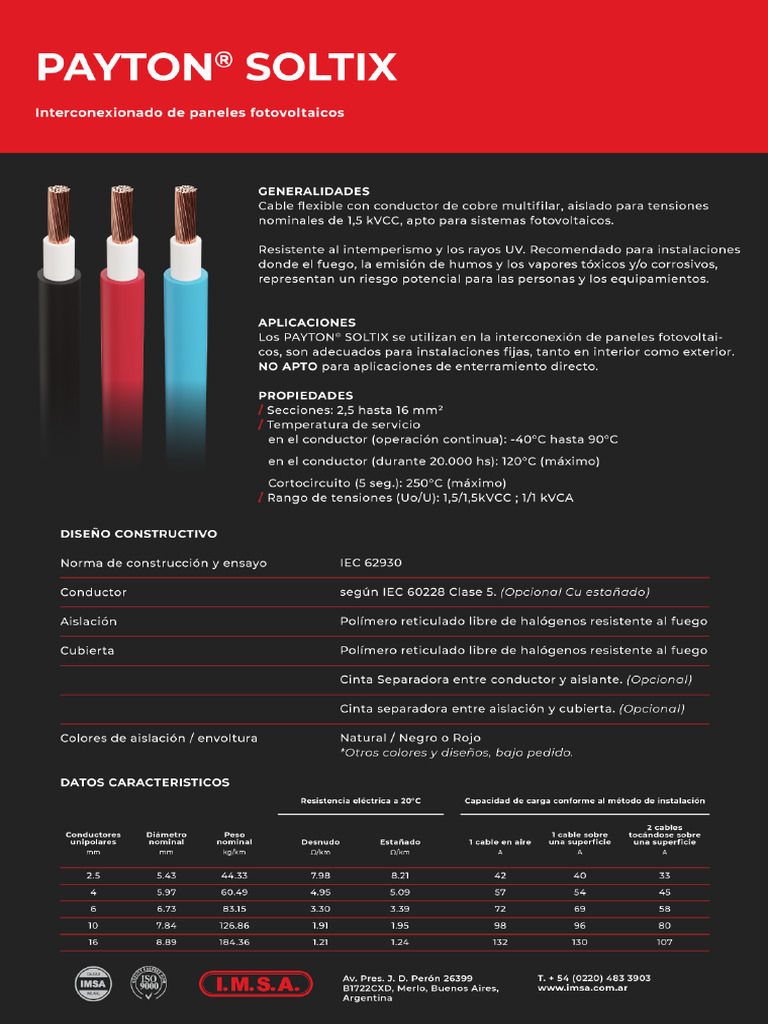 IMSA Producto Payton Soltix Ficha Tecnica | PDF