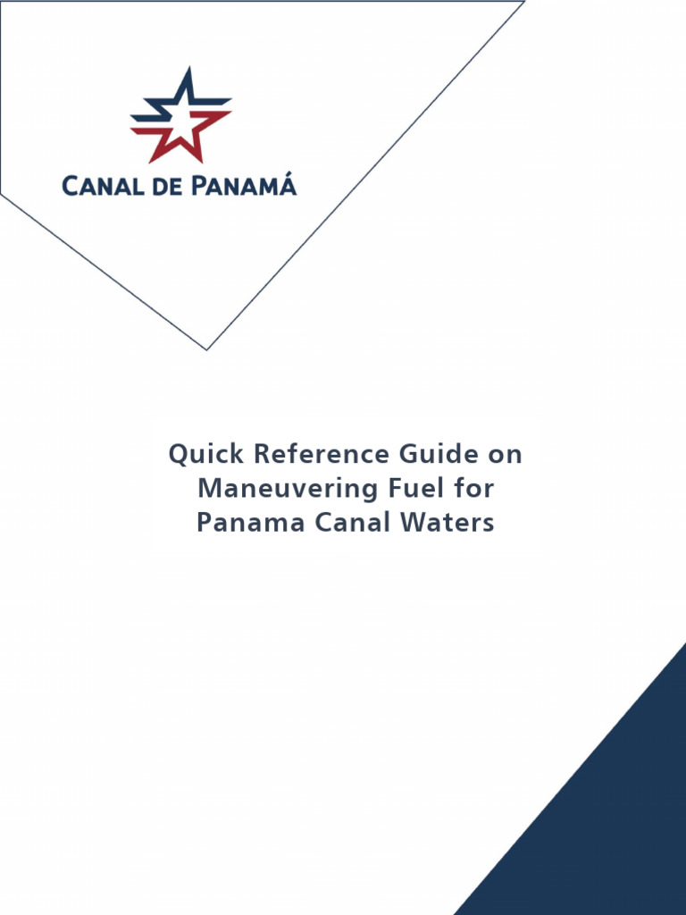 Panama Canal Quick Reference Guide PDF Fuel Oil Chemical Energy