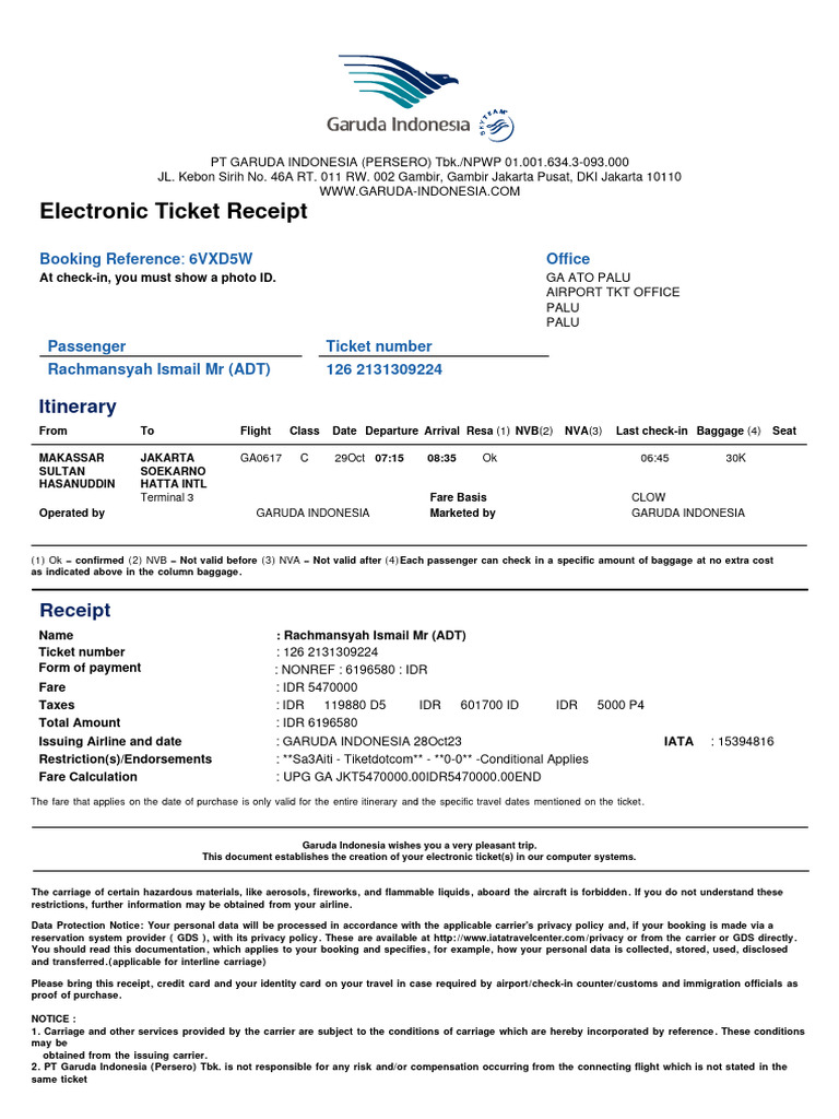 Your Electronic Ticket Receipt | PDF | Dangerous Goods | Aviation