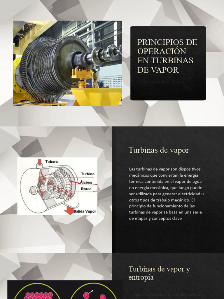 Principios de Operación en Turbinas de Vapor | PDF | Turbina | Máquina ...