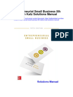 Entrepreneurial Small Business 5th Edition Katz Solutions Manual