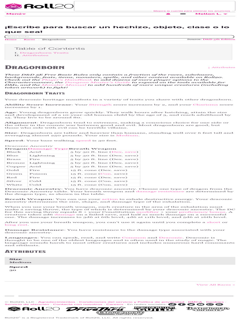 DND 5th Edition visual data 3