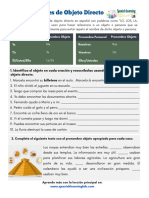 Los Pronombres de Objeto Directo en Espanol Con Respuestas