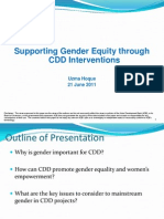 Supporting Gender Equity through CDD Interventions 