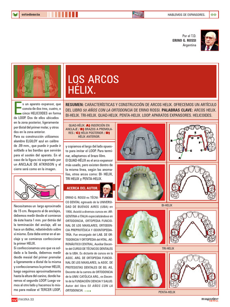 Arcos Helix Resumen | PDF | Ramas de Odontología