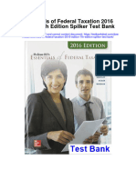 Essentials of Federal Taxation 2016 Edition 7th Edition Spilker Test Bank