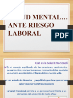 Ante Riesgos Laborales. Salud Emocional