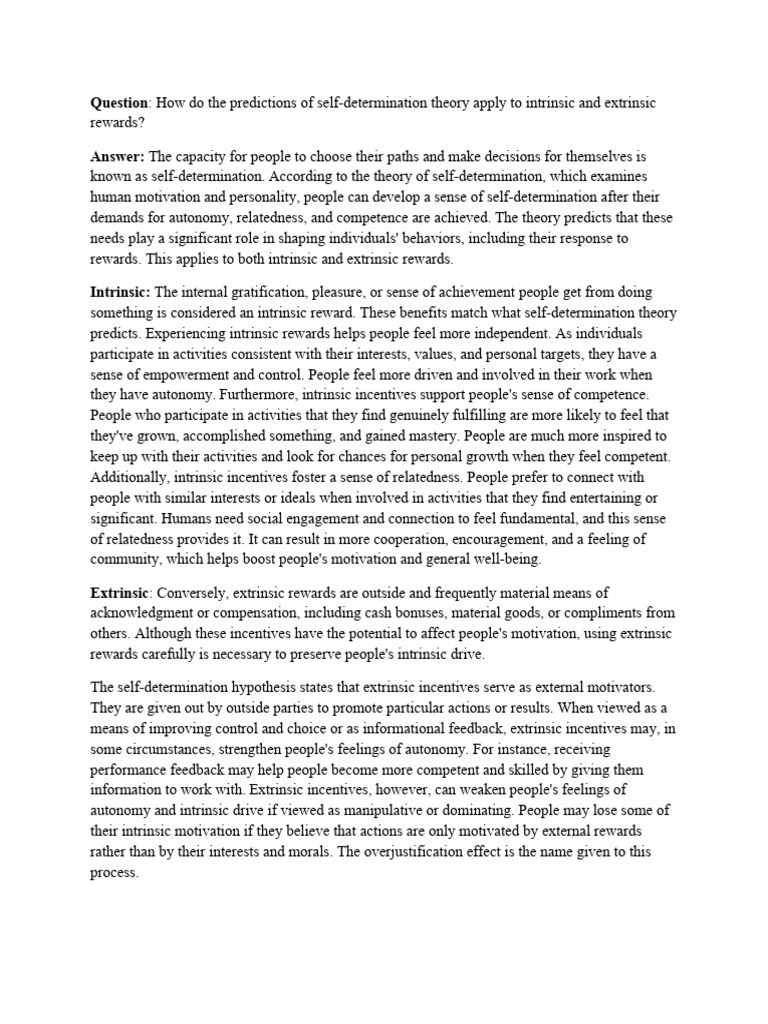 Self-Determination Theory | PDF | Motivational | Motivation