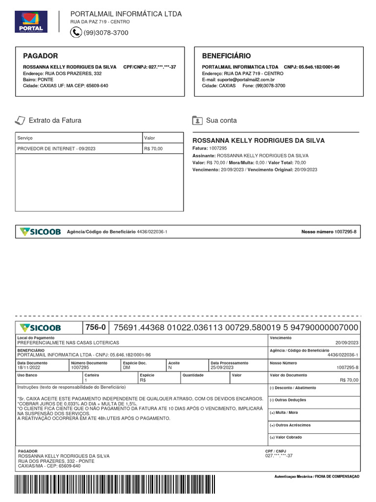 Cod1007295 fatura pdf ind strias de servi os