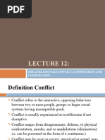 Lecture 12 Organizational Conflicts Competion and Cooperation..