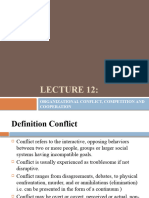 Lecture 12 Organizational Conflicts Competion and Cooperation..