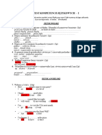 Próbny Test Kompetencji Językowych I