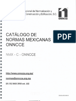 00000184-Catálogo de Normas Mexicanas, PDF, Hormigón