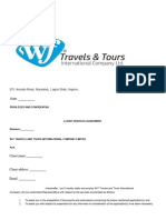 Client Services Agreement With W-F Travels and Tours International Company Limited