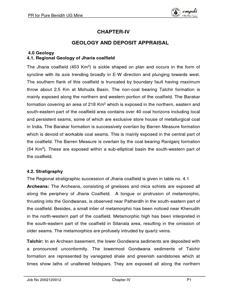 Geology and Coal Deposits of Jharia | PDF | Coal Mining | Coal