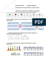 Temarios Matemática Evaluación Segundo Trimestre 5TO B 2023