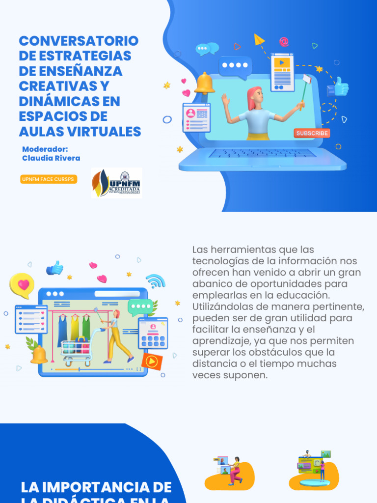 Conversatorio De Estrategias De Enseñanza Cerativas Y Dinamicas En