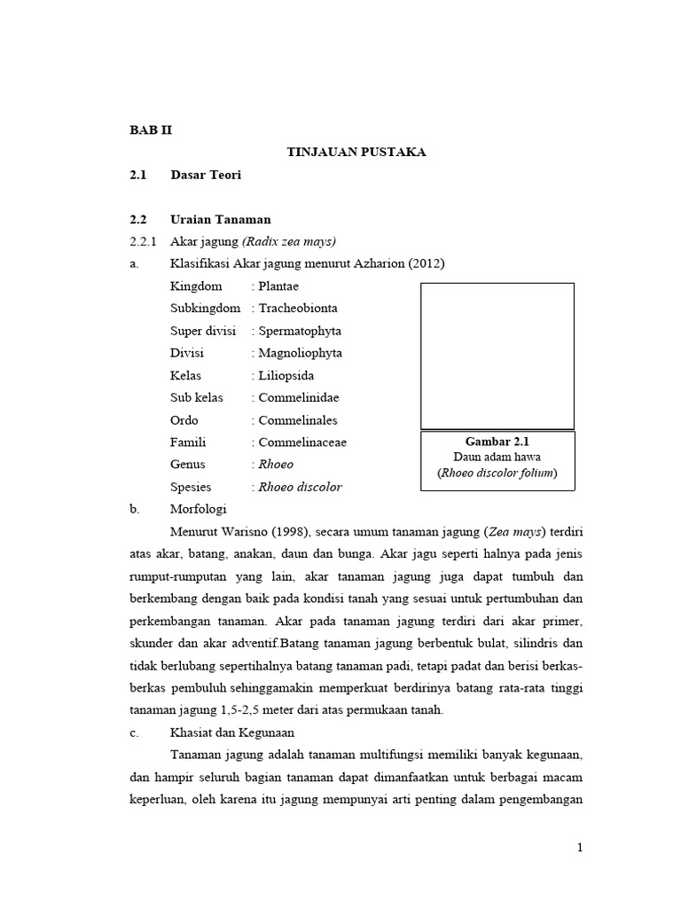 Uraian Tanaman Dan Uraian Bahan | PDF
