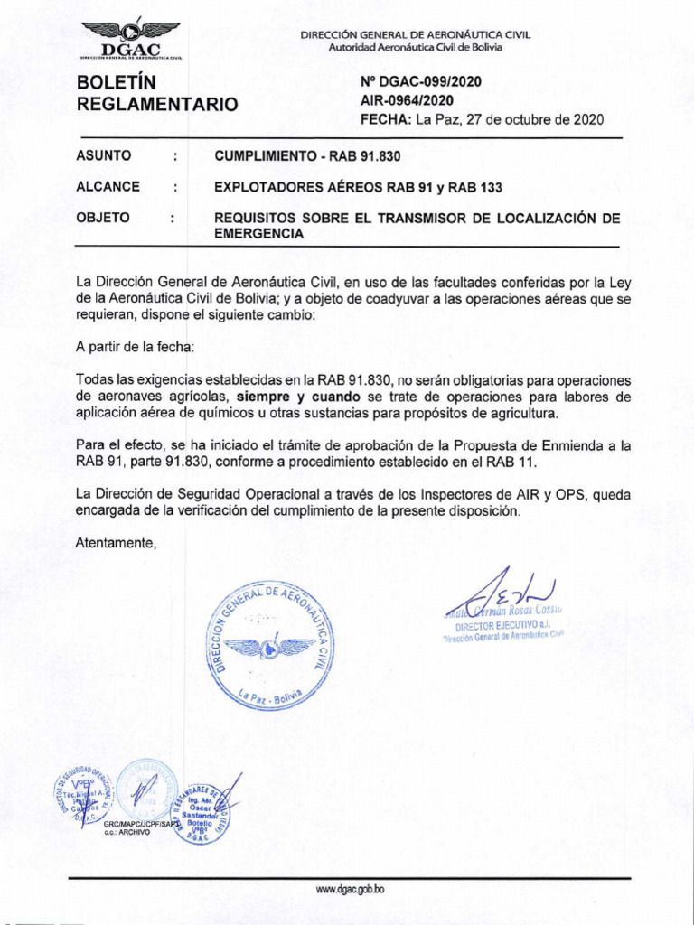 Exención de RAB 91.830 para Aeronaves Agrícolas | PDF