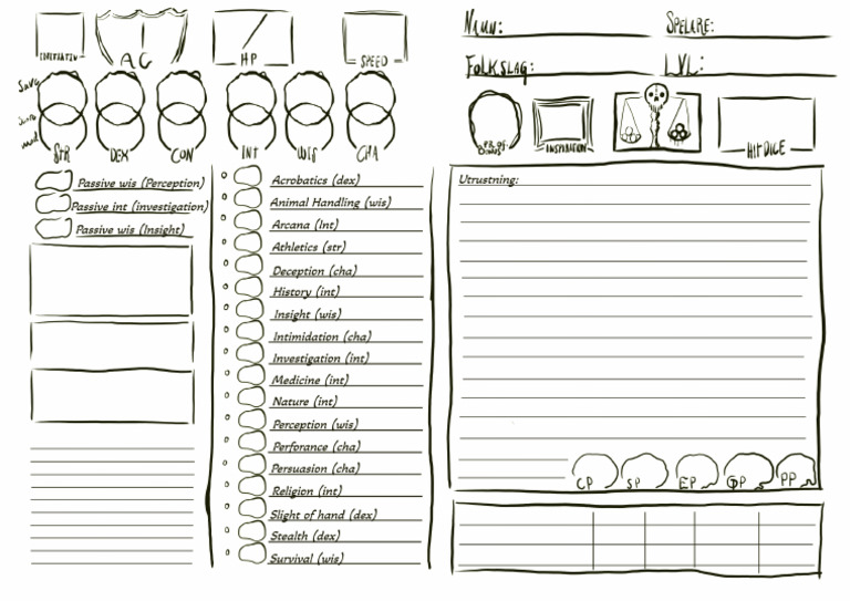 DND Sheet PDF