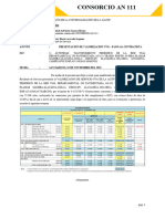 Informe N°019 Presentacion de Valorizaciones An-111