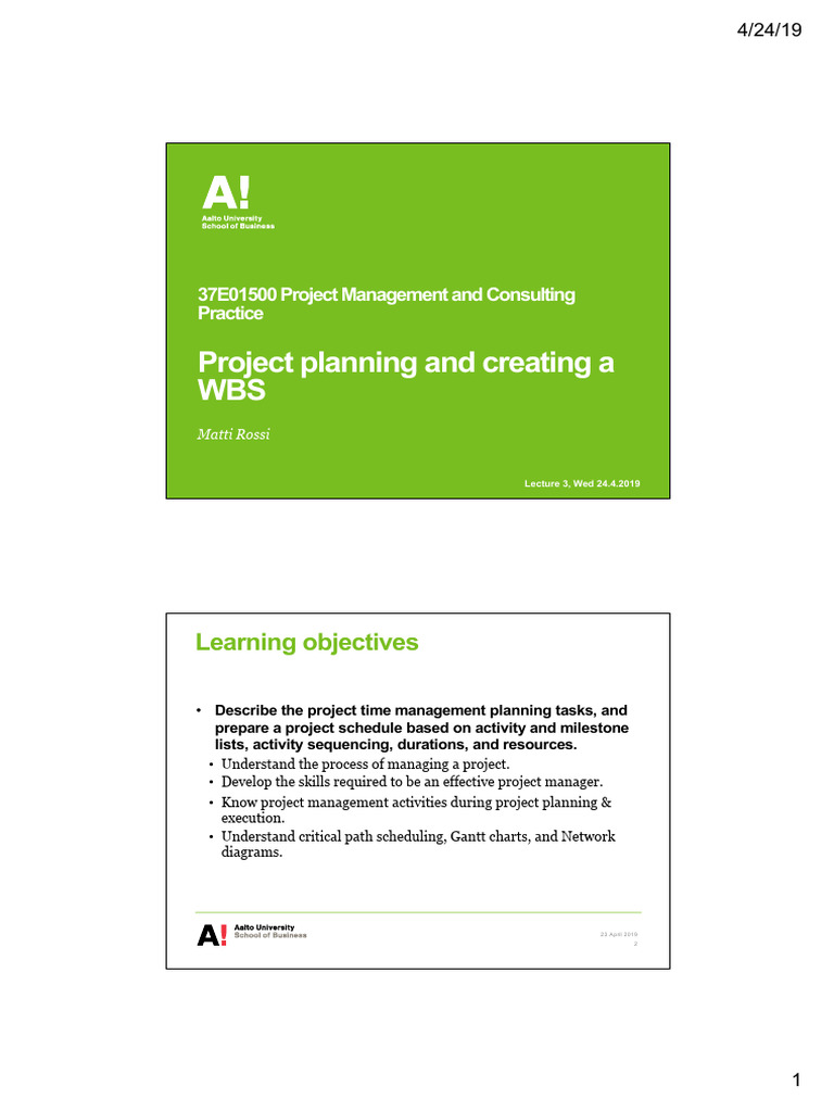 Project Management & WBS Guide | PDF | Software Development Process ...