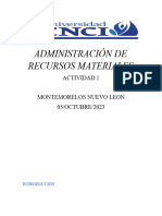 Administración de Recursos Materiales ACT 1