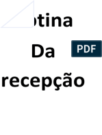 Rotina Recpção