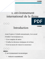 L'Environnement International de La Firme