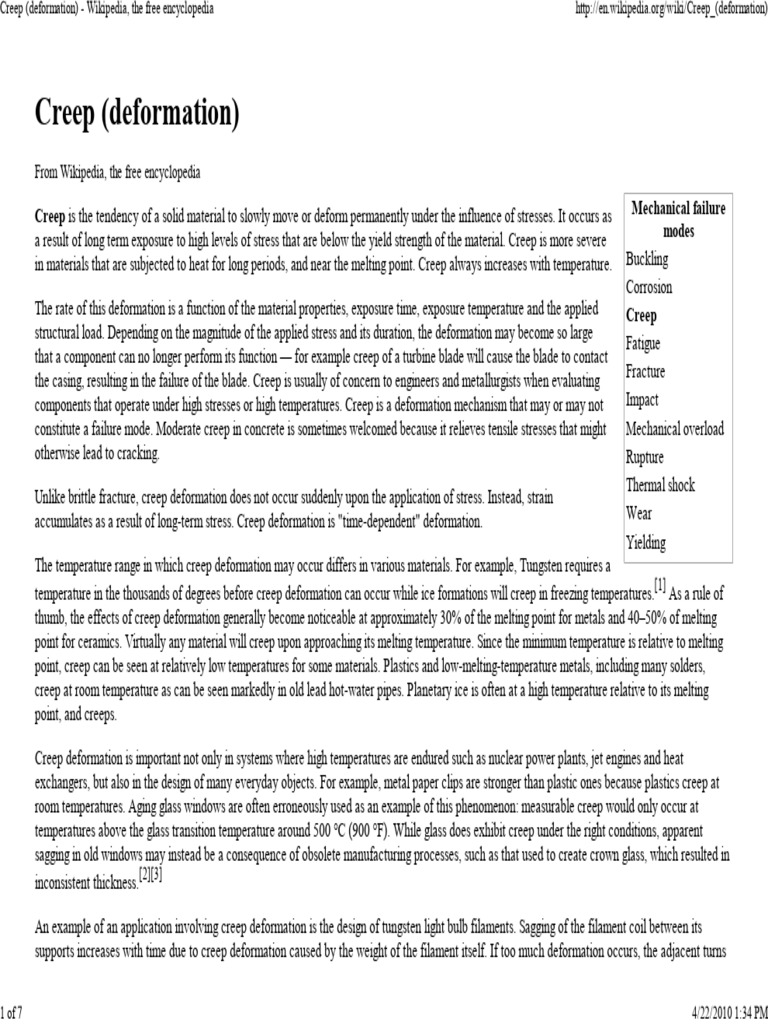 Creep Deformation Pdf Creep Deformation Deformation Engineering